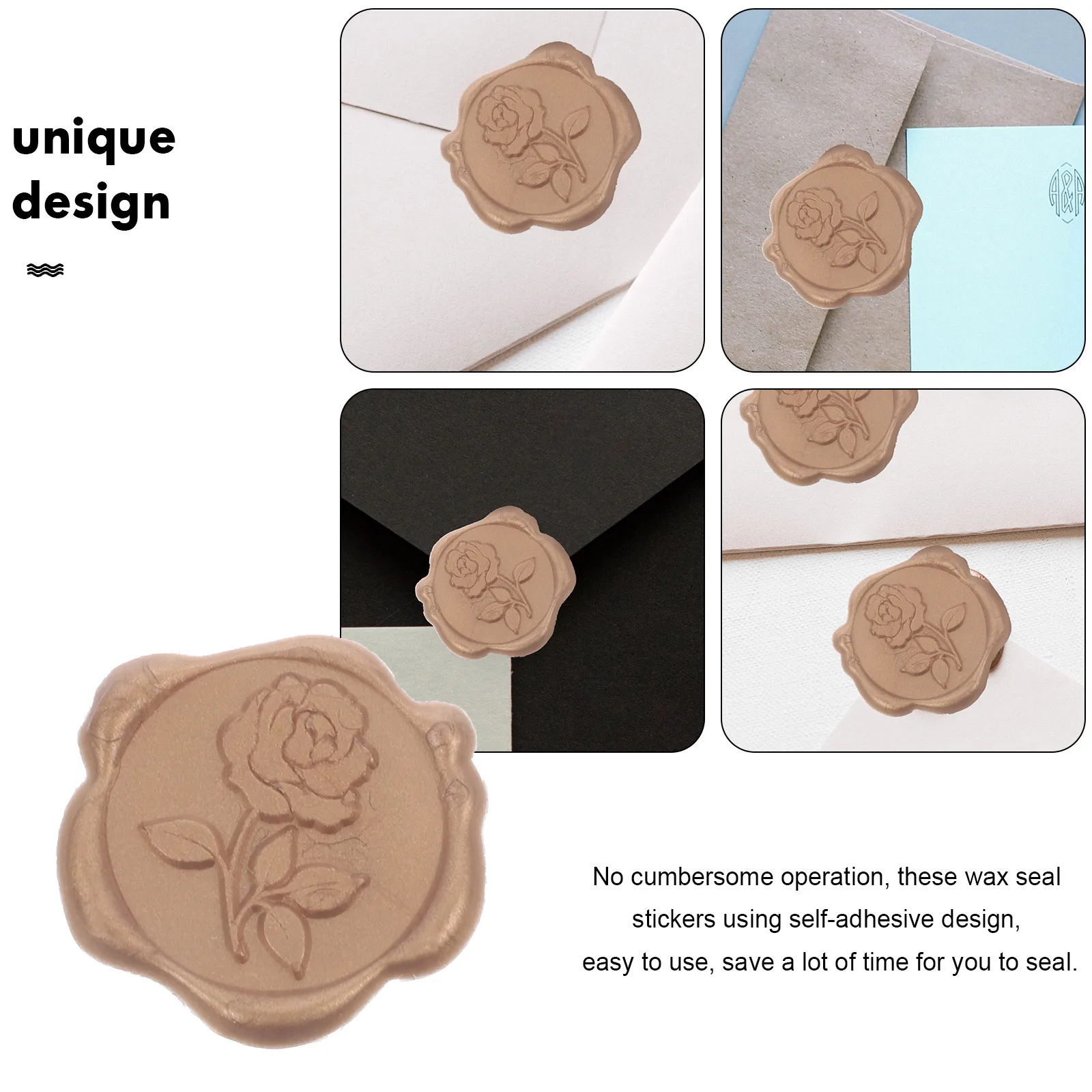 

25 Pcs Decals for Envelope Seals Sealing Sticker Stickers Self Adhesive Wax Kit