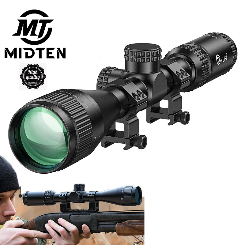 MIDTEN JackalHowl F02 3-9x40 AO Rifle Scope BDC Reticle 1 inch Tube SFP with Parallax 20mm Second Focal Plane