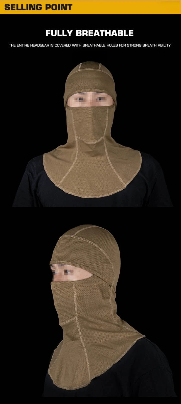 Taktische Vollgesichts-atmungsaktive elastische Sonnencreme Outdoor-Sport Snood Helm Liner Headcover für alle Jahreszeiten – Detail 5