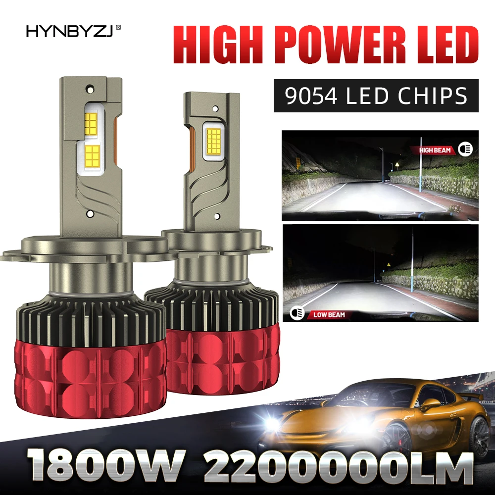

H7 1800W 2200000LM H4 H11 Led Headlight High Power 9054 CSP Canbus H1 H8 9005 HB3 9006 HB4 9012 HIR2 Turbo Lamp Car Led Headlamp