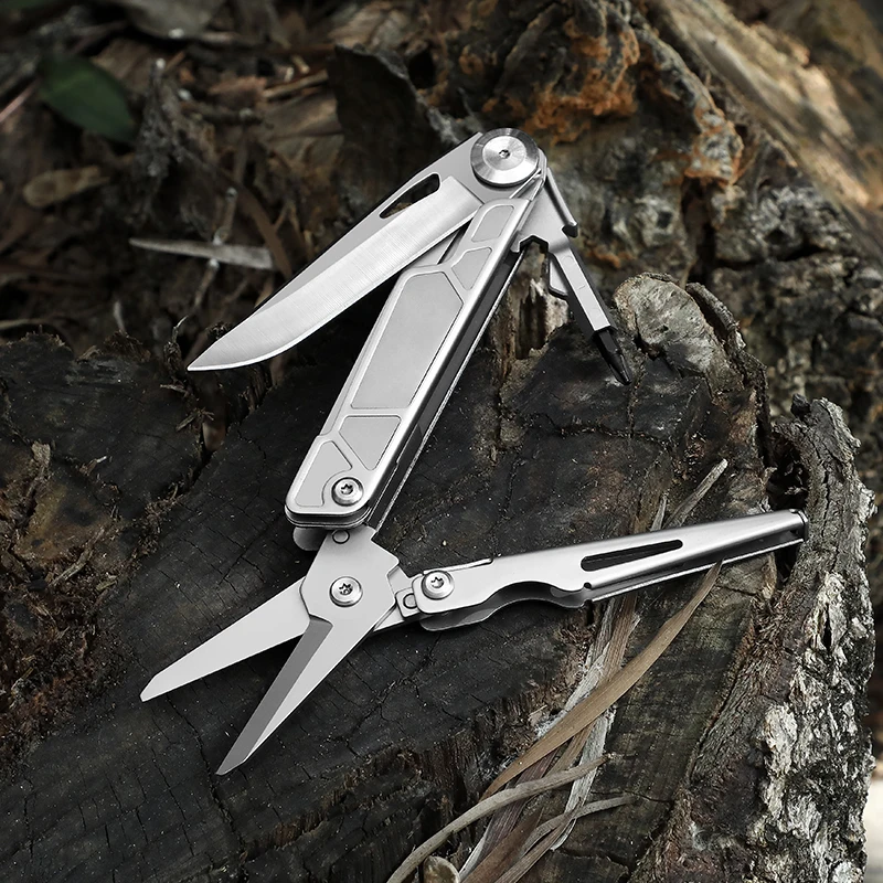 Outdoor Portable Multitool Camping Survival with Scissors Screwdrivers Knife Unique Gifts for Men Dad Husband