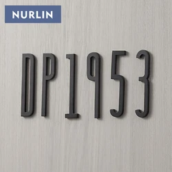 Nurlin 70mm Brass House Number Signs Apartment Address Mailbox Letters with Adhesive Tape 0-9,A-Z Black Letter