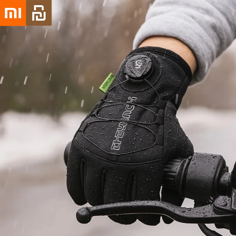 قفازات Xiaomi الشتوية الدافئة للرجال والنساء، قفازات سميكة ممتدة مقاومة للرياح ومقاومة للماء، قفازات رياضية للتزلج وركوب الدراجات #1