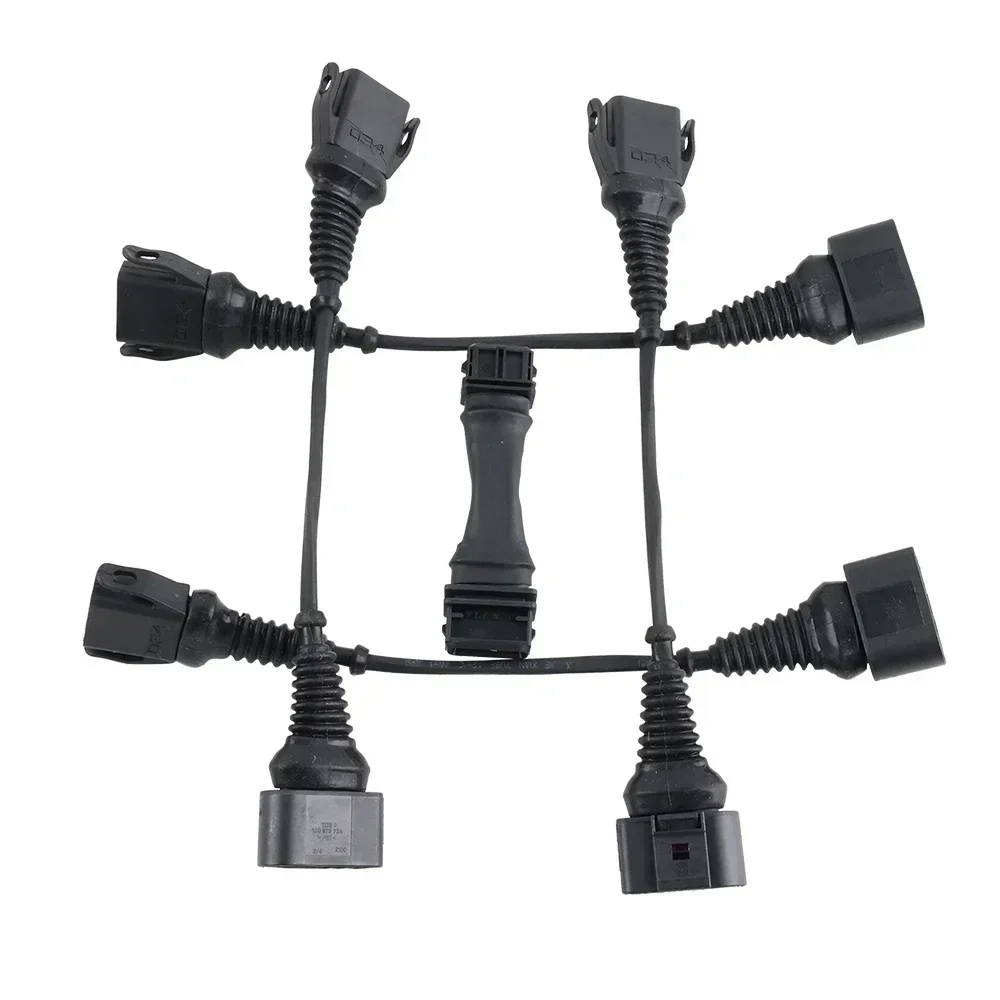 مجموعة كاملة 2.0T ملف الإشعال ICM Harness R8 Coilpack لوحات Coil Pack مجموعة لـ 97-99.5 1.8T B5 A4 Audi (4 إلى 5 جهات اتصال)