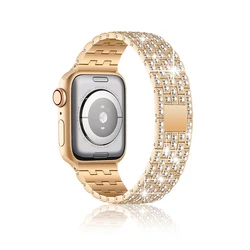 Luxury full Diamond metal Bracelet strap For Apple Watch series 3 42mm 38mm band for iwatch 4 5 6 SE 7 band 40mm 41mm 45mm 44mm