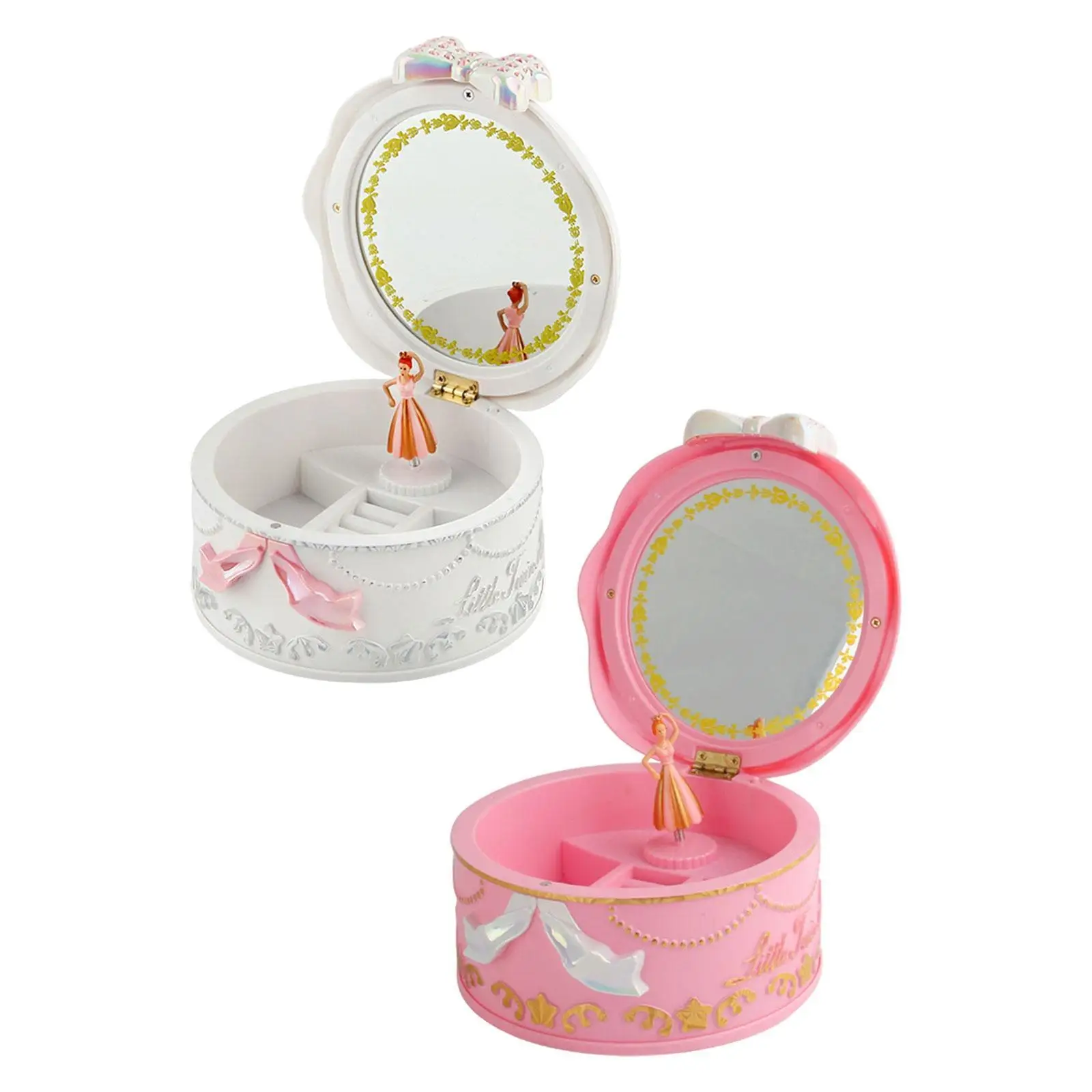 Rotating Ballet Dancer Music Box Anniversaries Gifts Jewelry Box Multipurpose for Bedroom Home Dressing Table Apartments Women