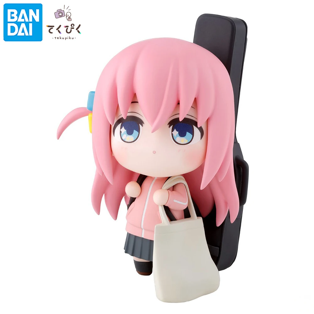 Original New BANDAI tekupiku Hitori Goto (Bocchi the Rock!) Cute 10 cm Cartoon Anime Figure Nice Model Collection Toys