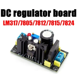 LM317 DC adjustable voltage regulator power supply board LM7805/12/15/24 Buck 5V12V15V24V filter capacitor 4A rectifier bridge