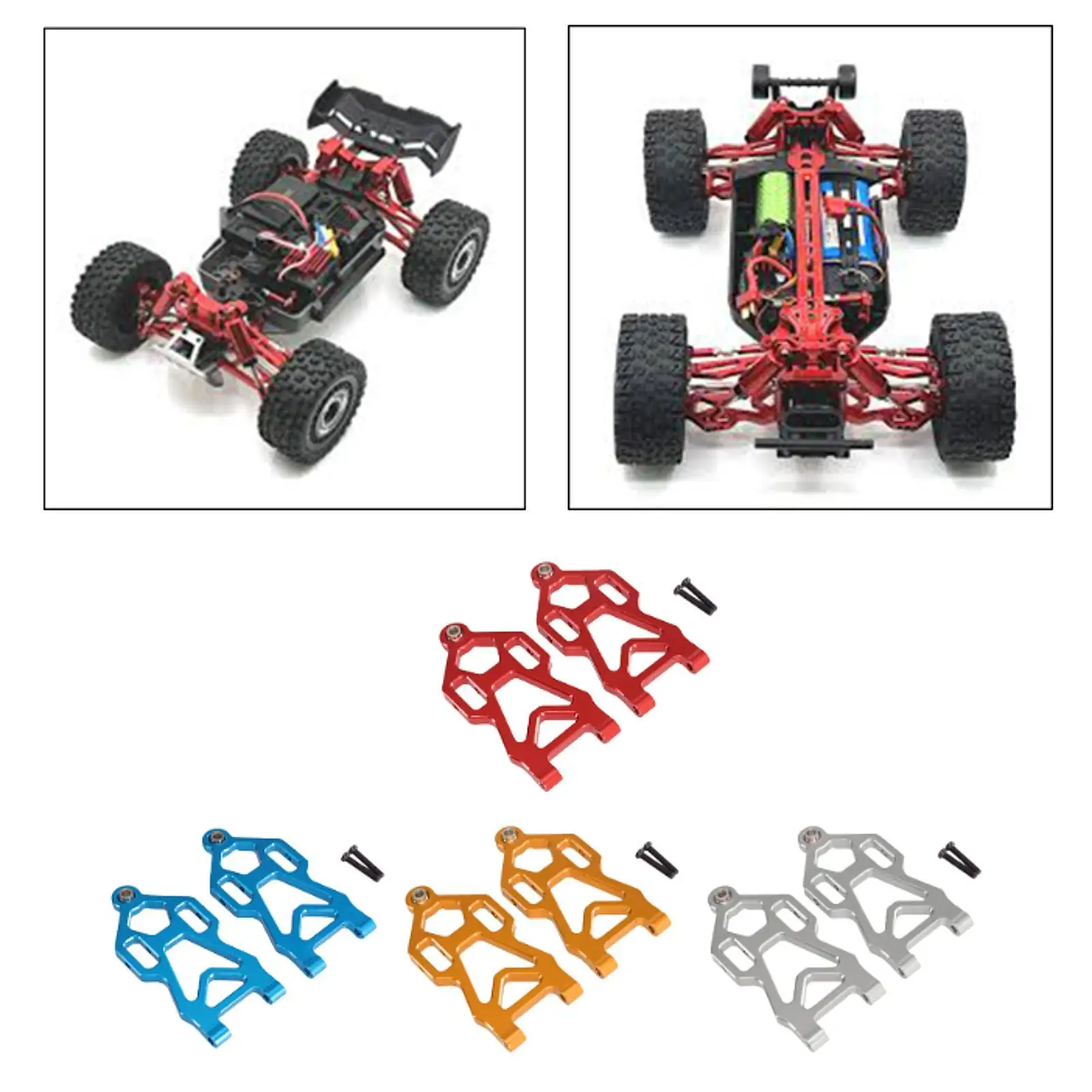 vor den unteren Armen für 1/16 RC Left Car Rights Rights Metal Parts Swing Aluminium Alliage für Souhiyu