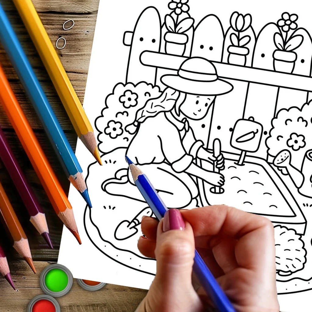 28 Pages Cozy Girls's Life Coloring Book for Adult | Colouring Book for Stress Relief, Birthday Day Gift, Back to School Supplie