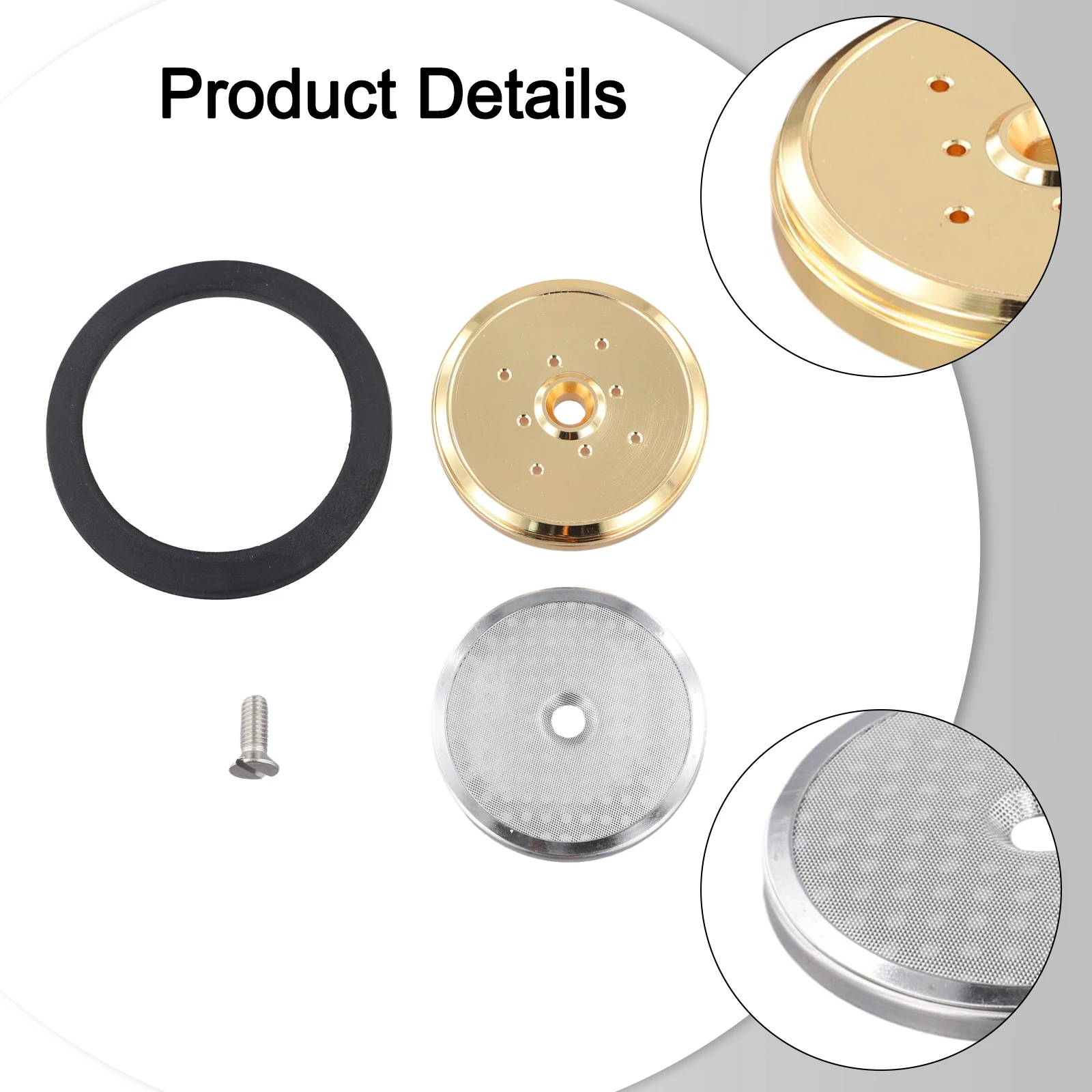 Stainless Steel Holder Shower Screen Holder Gold Espresso Long-lasting Durability Quick Maintenance Water And Acid Resistant