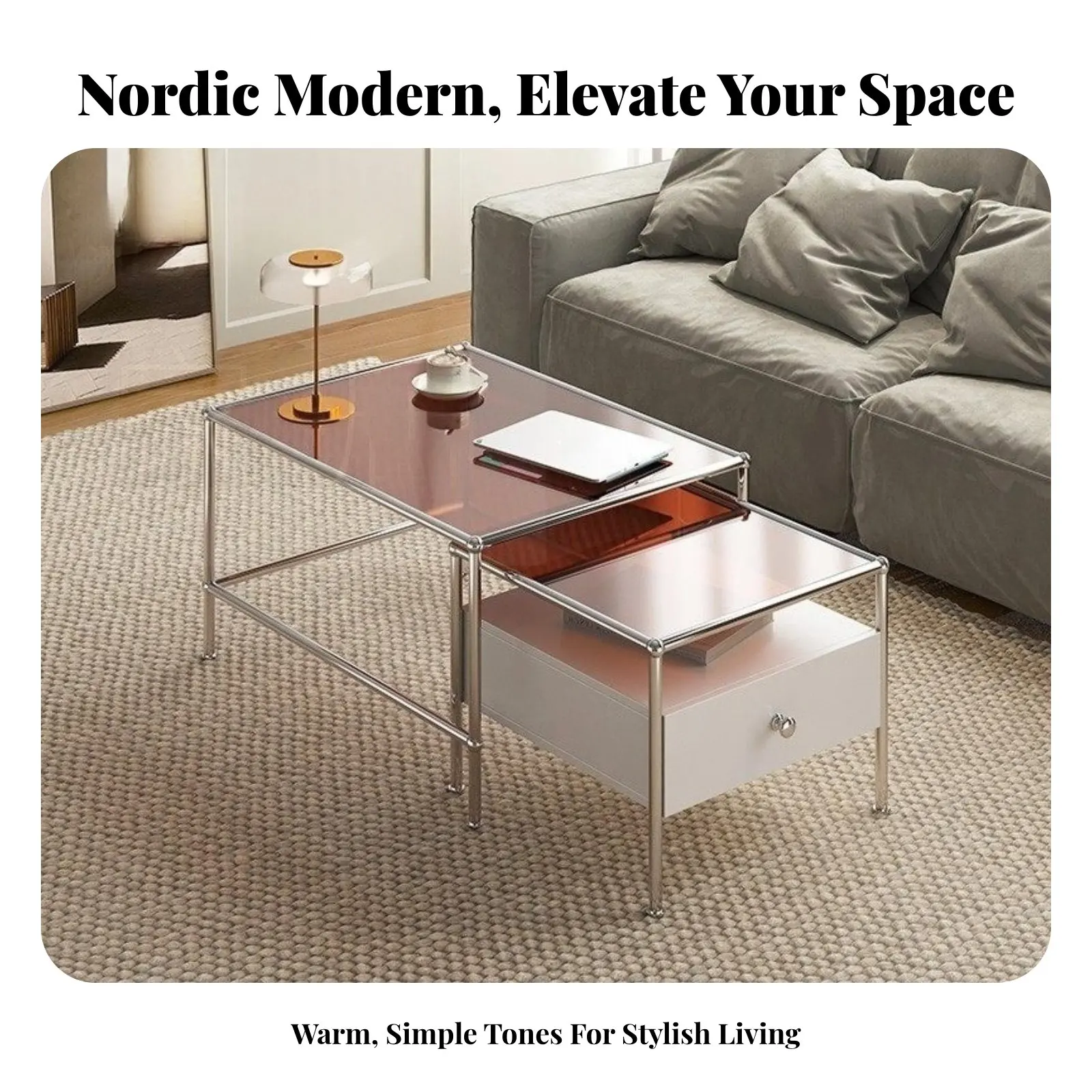 Storage nesting coffee table