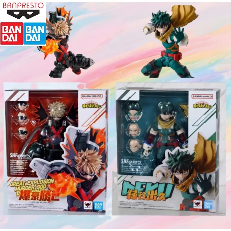 

BANDAI Original My Hero Academy SHF Midoriya Izuku Bakugou Limited Mobile Phone Model Collection Holiday Gifts In Stock