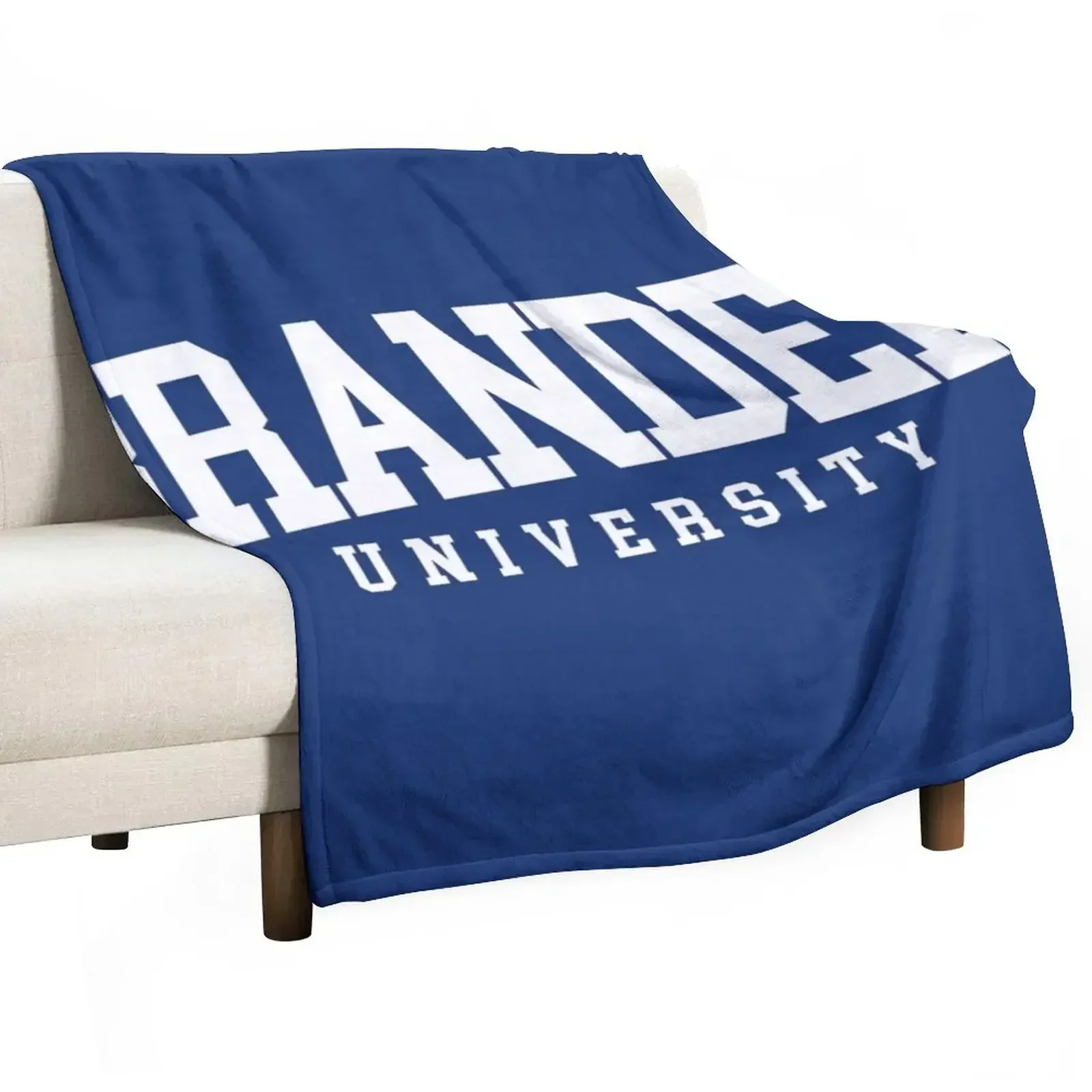 

brandeis - college font curved Throw Blanket sofa bed Soft Beds Blankets