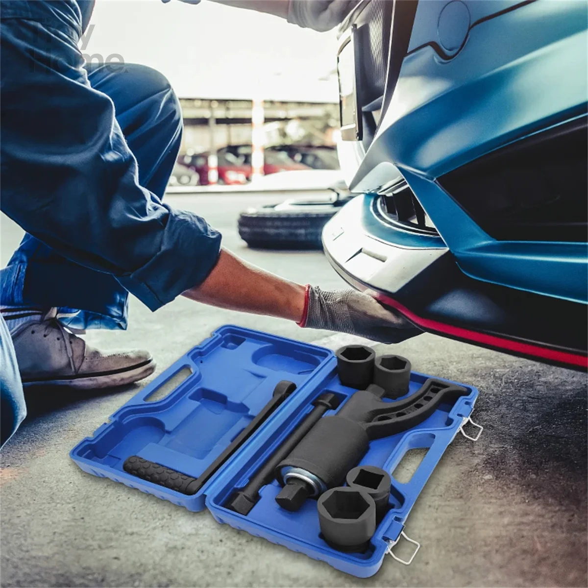 

Multiplier Torque Wrench Labor Saving Lug Nut Wrench Cr-v Socket + Case toolbox storage garage storage mini tool-box organizer