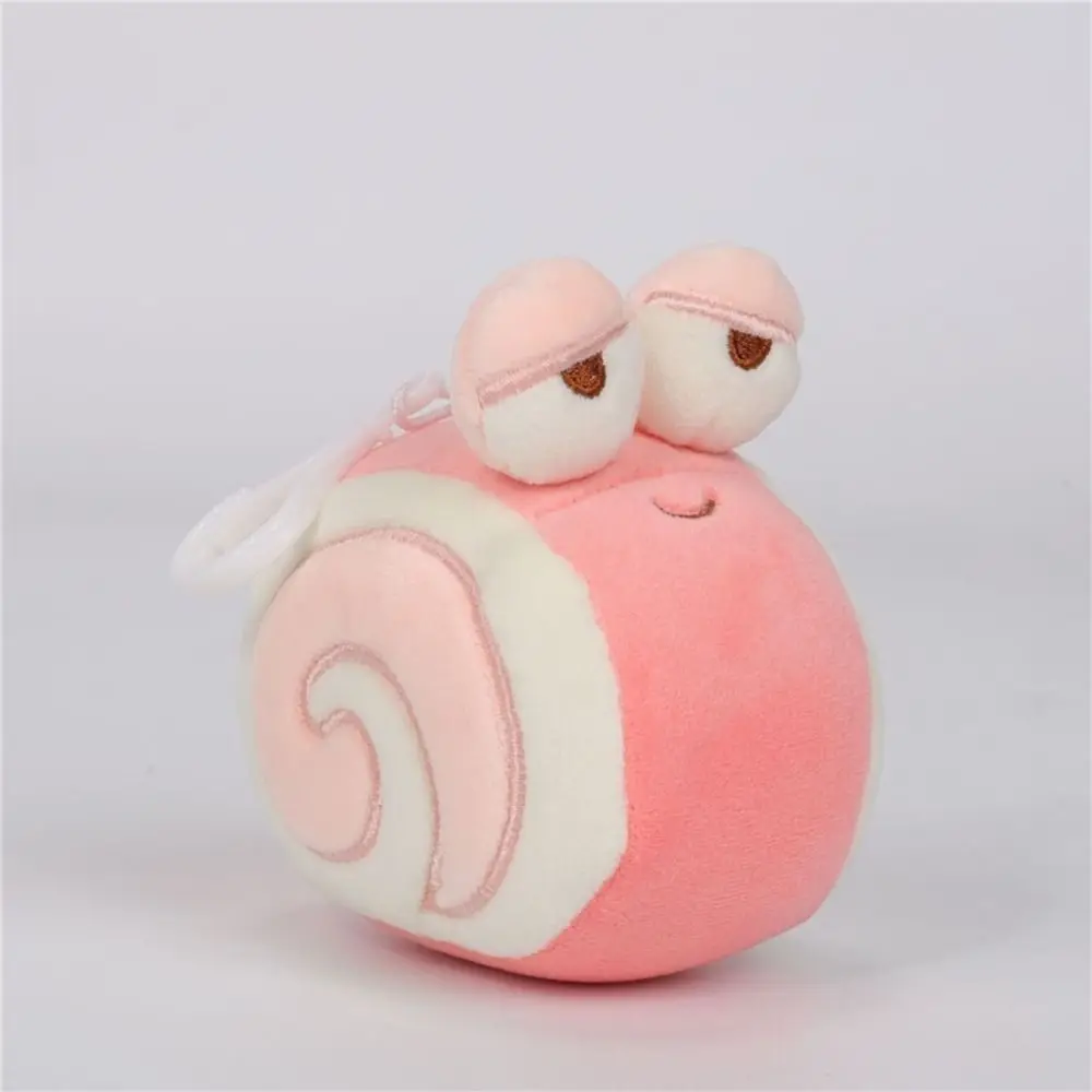 Llavero Kawaii de felpa/algodón PP, caracol suizo, 7CM, adornos para bolso