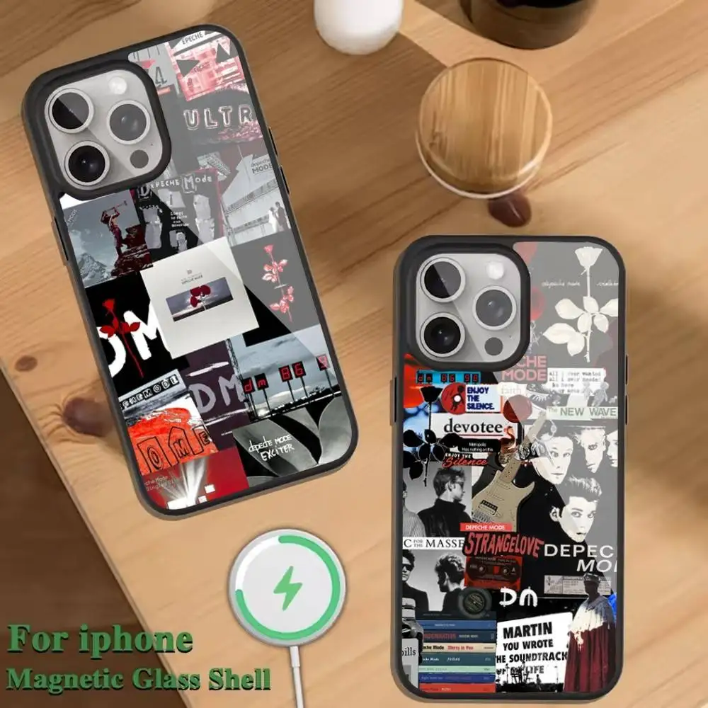 

D-DepecheS Mode Phone Case For Magnetic Wireless Charge Cover For iphone 16 15 14 13 12 11 Pro Max Plus Coque