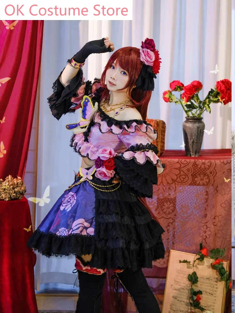 Aikatsu! Series Shibuki Ran Rose Set Cosplay Costume Cos Game Anime Party Uniform Hallowen Play Role Clothes Clothing