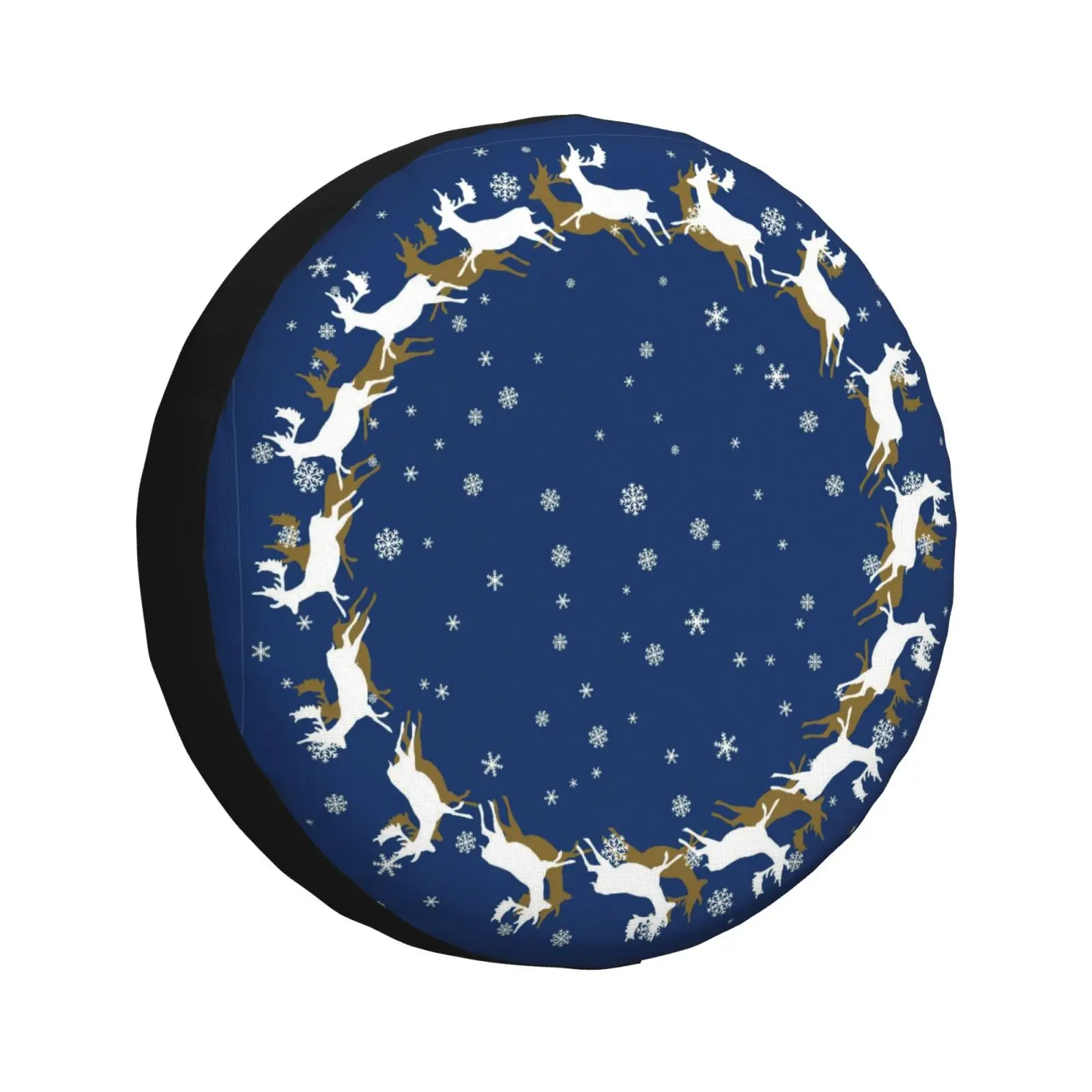 

Новогодний чехол для запасного колеса с оленями, универсальный защитный чехол для колес 4WD 4x4SUV, автомобильные аксессуары 14, 15, 16, 17 дюймов