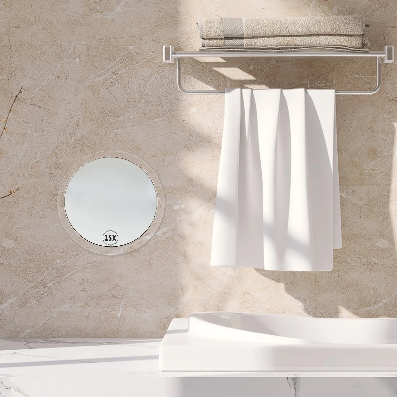 

High Definition Magnifying Mirror for Makeup with Strong Suction Cup Portable Compact Design for Bathroom Wall Travel Use Clear