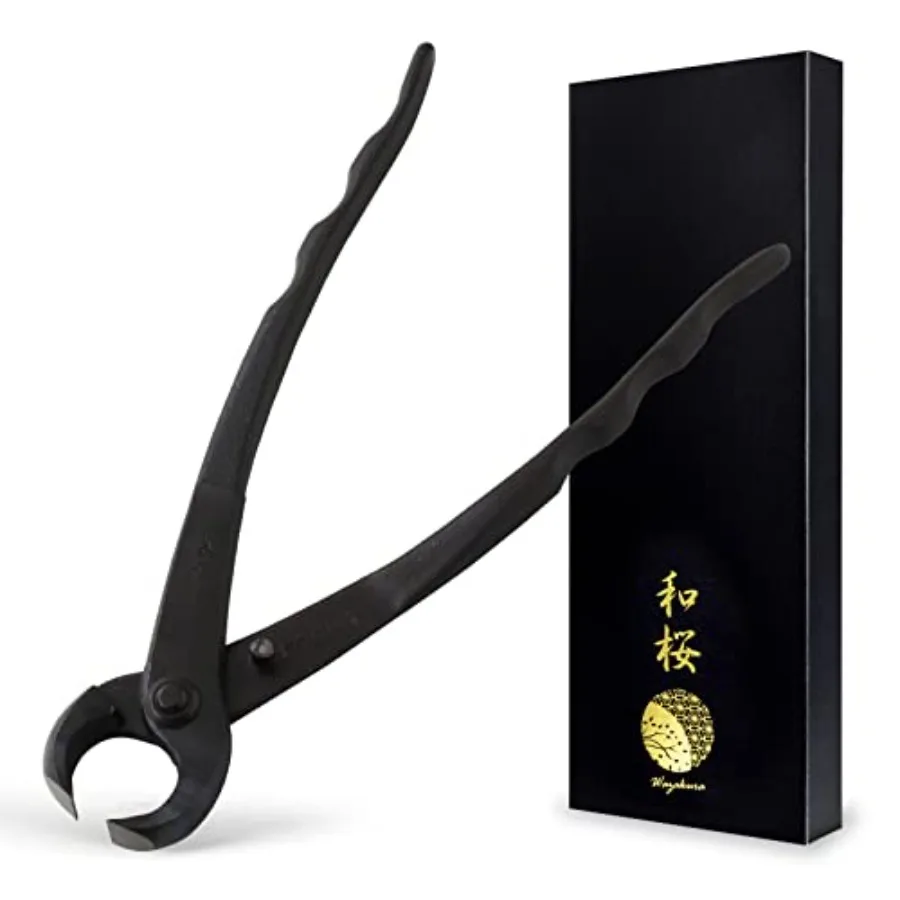

Hand Forged Bonsai Tree Trunk Splitter Made in Japan 210mm 8.25inch Branch Cutter Japanese Garden Tool - 210mm(8.25inch) Black