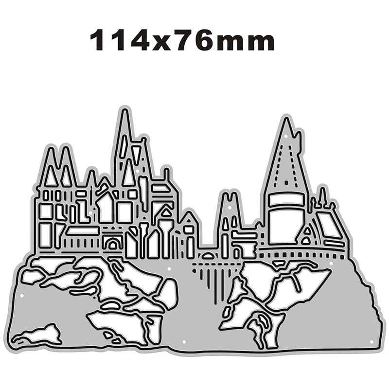 2022 New Fantastic Castle Metal Cutting Dies For Scrapbooking Paper Craft And Card Making Embossing Decor No Stamps