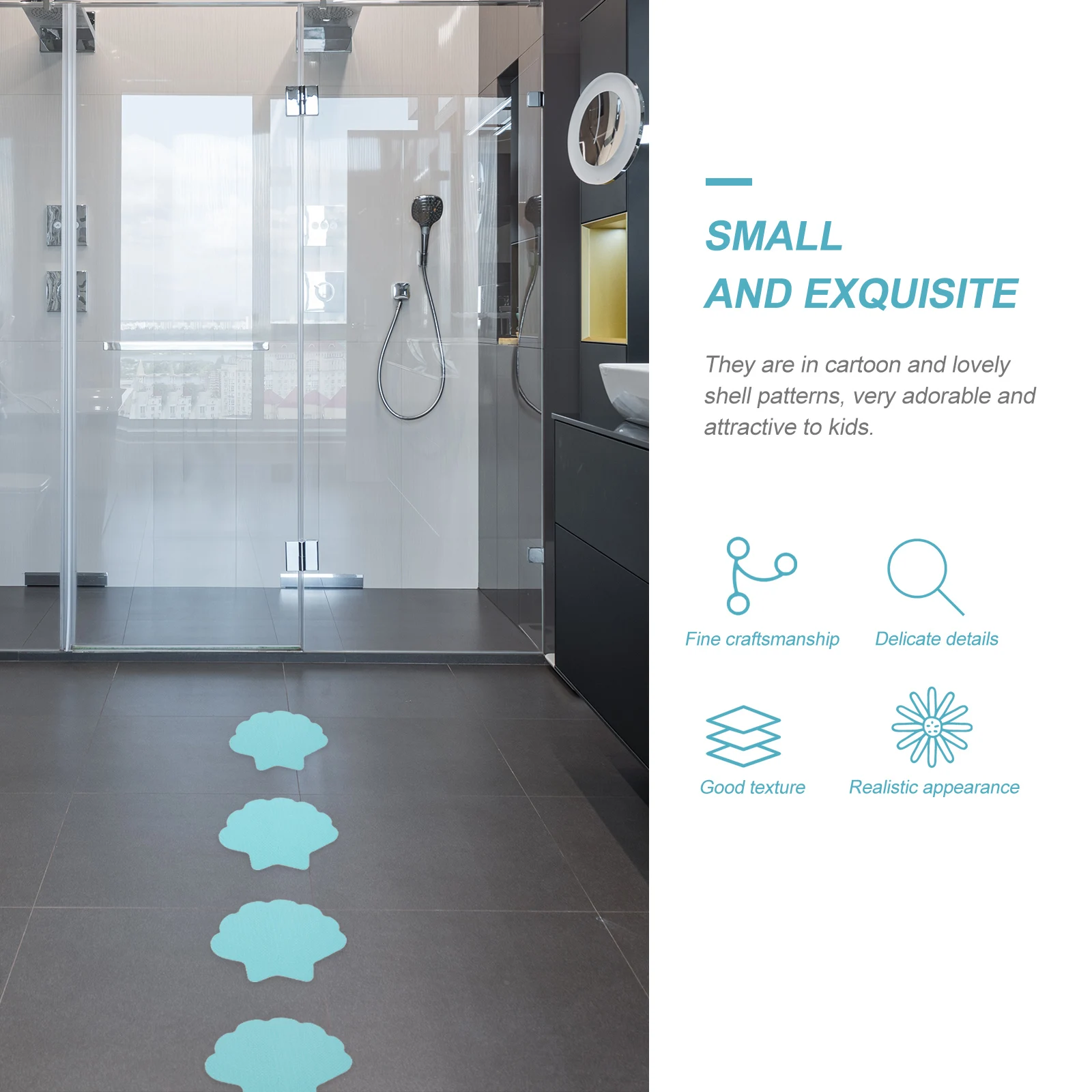 

Non-slip Stickers Anti-slip Bathtub Cartoon Shell Bathroom Decor Household Kids Decals