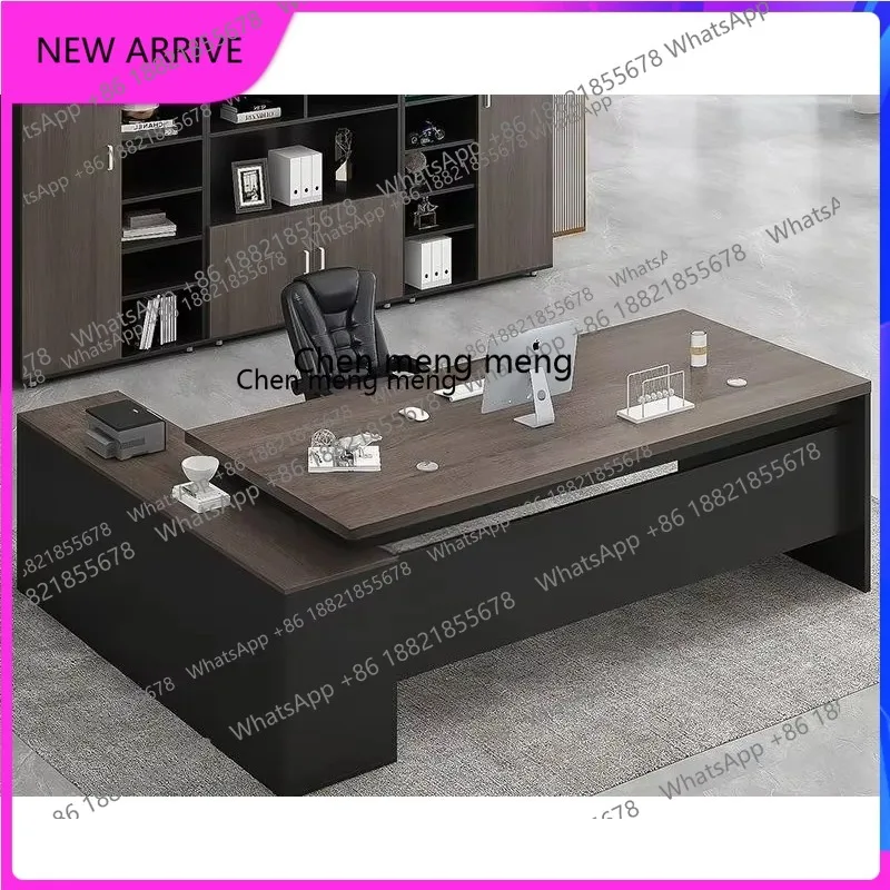 

Desk Simple Modern Office Furniture Large Class Desk President Supervisor Desk and Chair Combination H