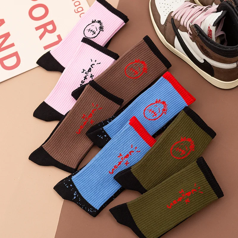 Herrensocken Cactus Jack Skate Neue SCHWARZE Crew-Socken Mode Bandanas Lustige Streetwear Hip Hop 27-Stil Herrengeschenke – Detail 7