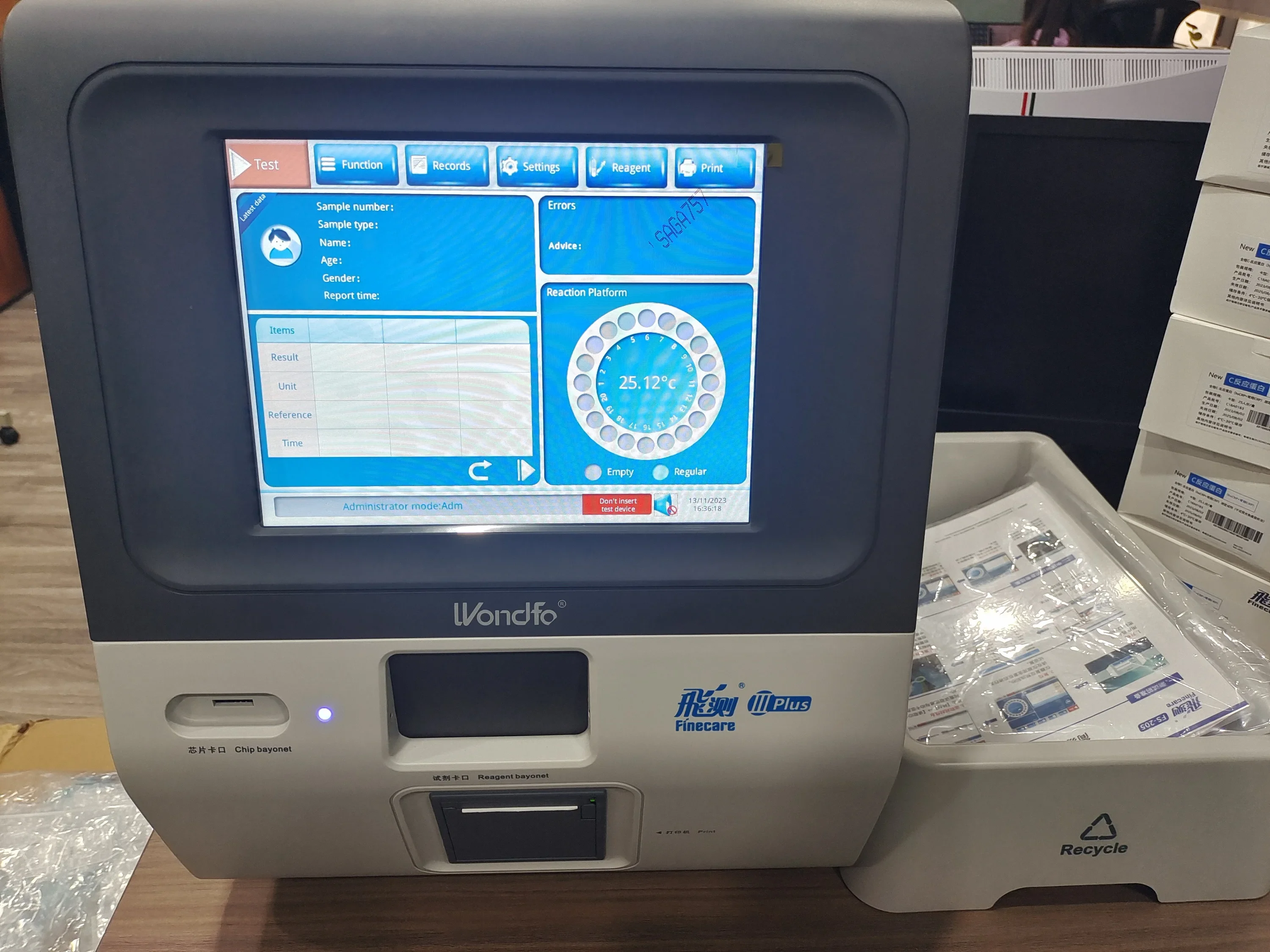 

Wondfo Finecare FS-205 Multi Channel Immunofluorescence Analyzer System Chemical Analyzer