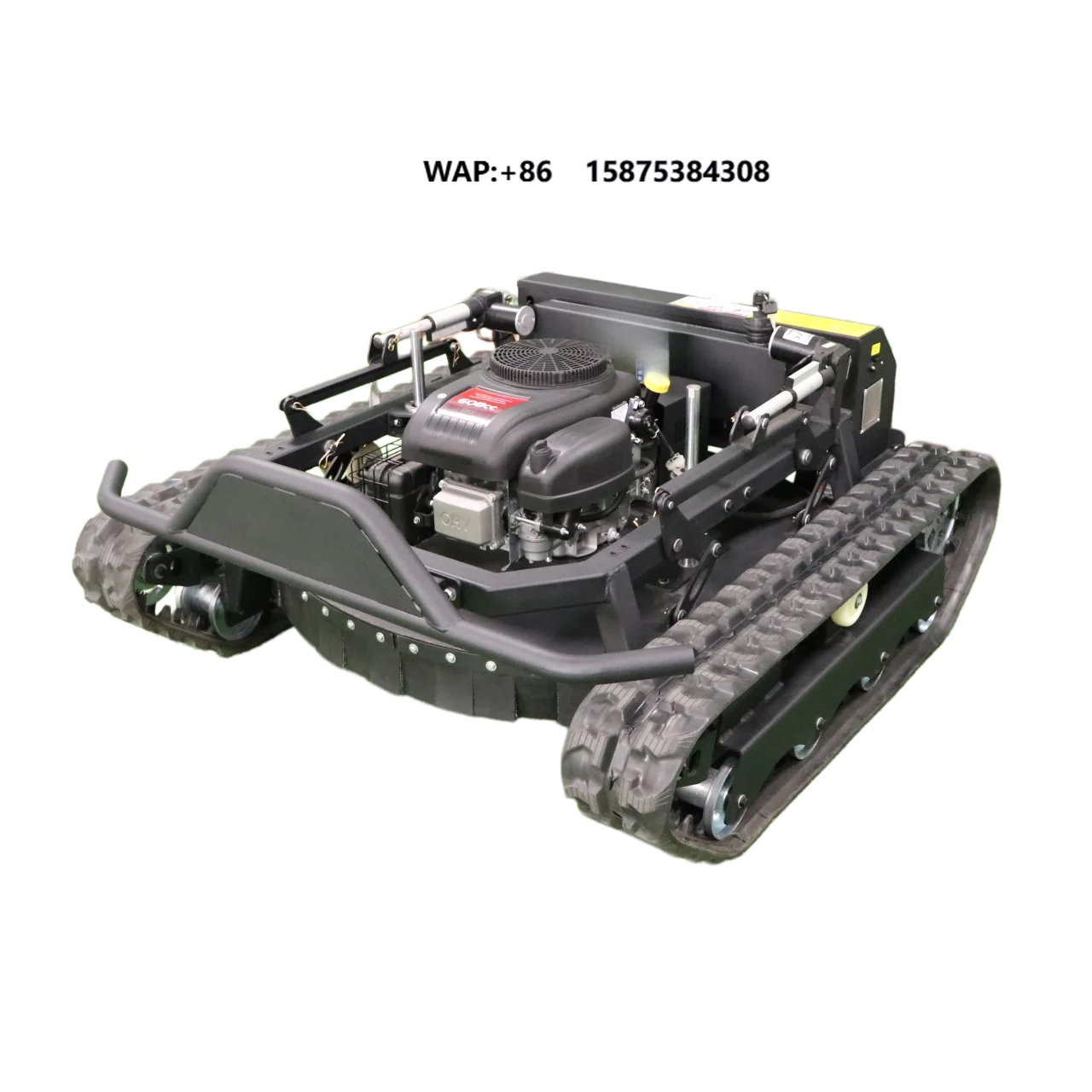 Self Propelled Slope Lawn Mower 900mm 22hp Loncin Engine Mulching Type 0-260mm Height for Park Garden Farm 7L Fuel Tank