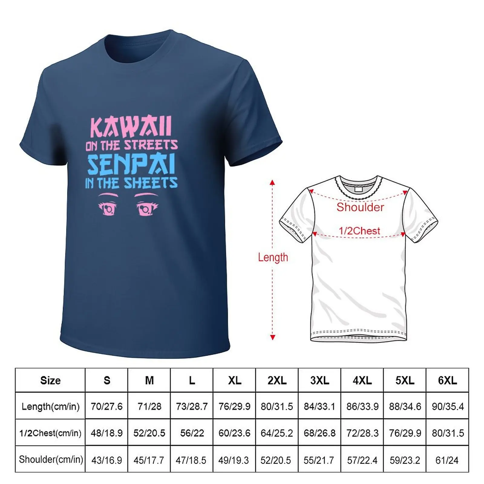 Kawaii On The Streets Senpai In The Sheets T-Shirt cute tops hippie clothes for a boy blacks mens graphic t-shirts funny