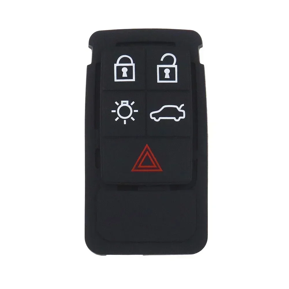 5 Button Rubber Remote Car Key Fob Case Pad For Volvo XC60 XC70 V70 S60 S80 Car Key Cover Pad Soft Wear-resistant Durable