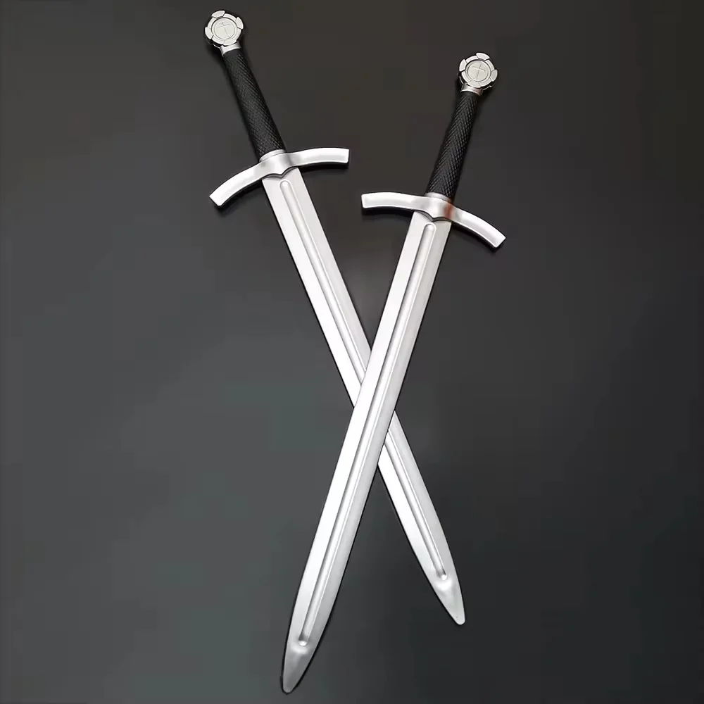 Knight Sword Weapon Prop Children's Toy Cosplay Templar Order Performance Plastic Samurai Knife Sword Prop Outdoor Toy For Teen