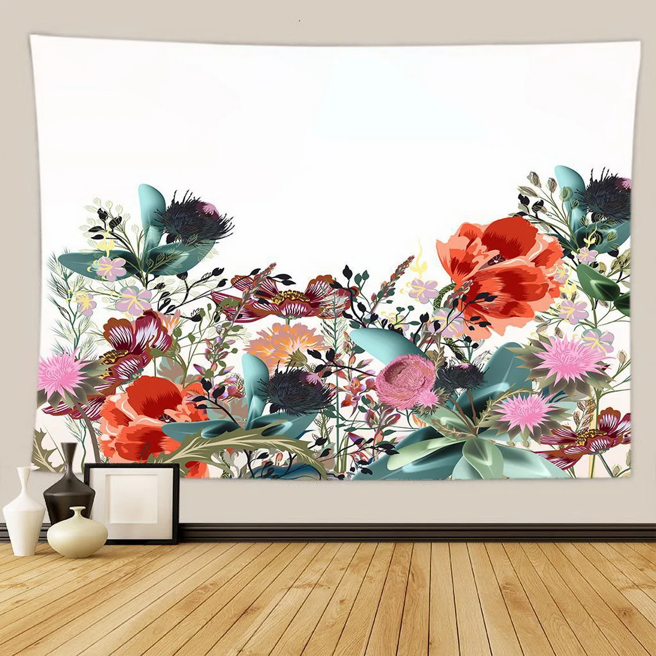 Flowers Tapestry Room Decor Aesthetic Living  ation Wall Hanging  Boho House