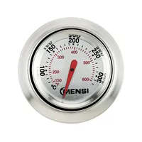 1pc Replacement BBQ Gauge Built-in Lid Thermometer for Weber Traveller Grills Charcoal Pit Wood Smoker Oven 150-600°F Bezel Kit
