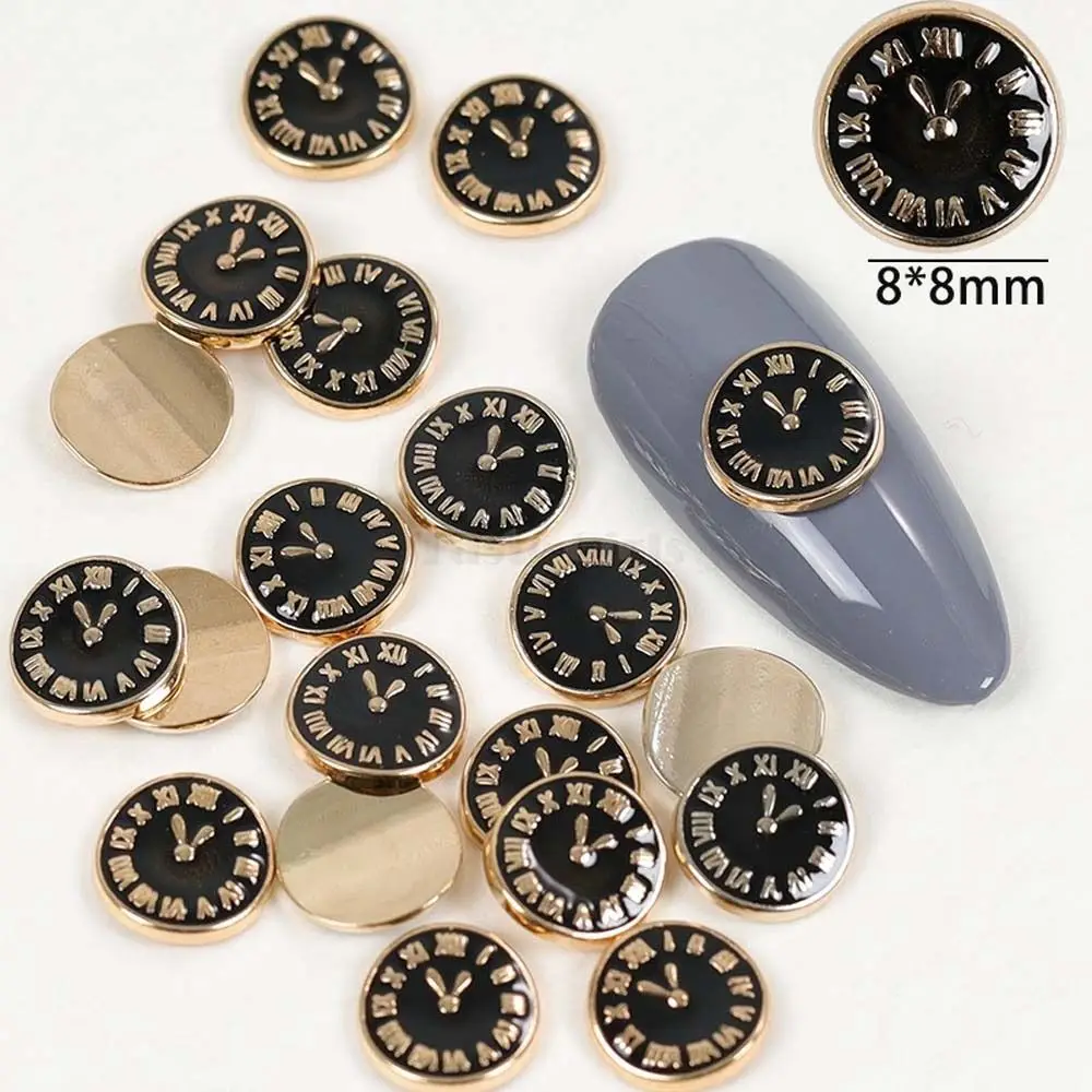 Women Five-pointed Stars Alloy Clock Nail Rhinestones 3D Nail Art Drills Nail Art Jewelry Stars Nail Decorations