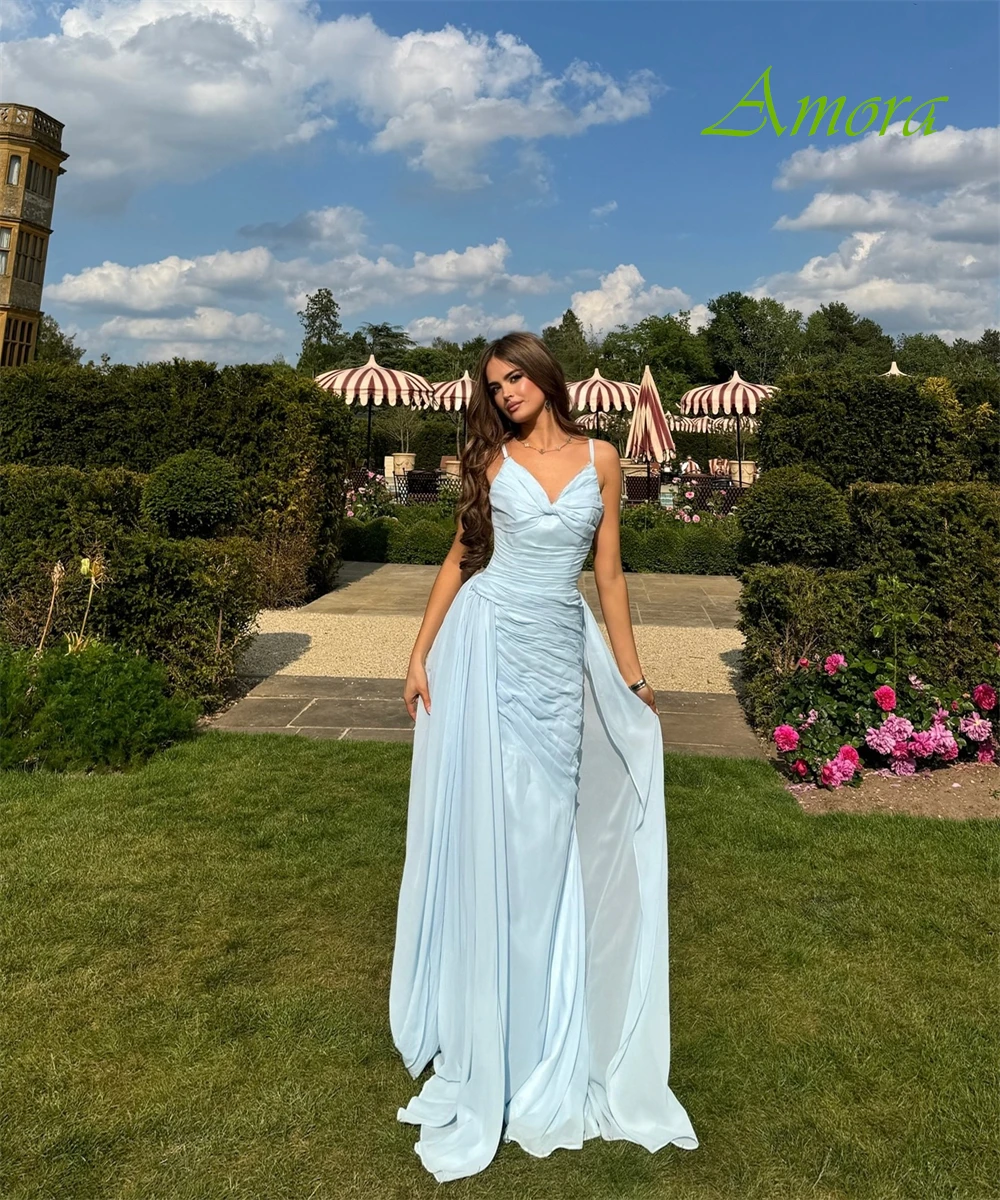 Элегантное вечернее платье на тонких бретельках по индивидуальному заказу, простые шифоновые платья для особых случаев и модные платья для выпускного вечера без рукавов