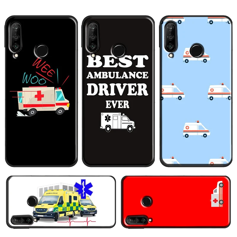 EMT EMS Ambulance Case For Huawei P30 Pro P40 P20 Lite Mate 20 Lite P Smart 2019 Z Nova 5T Honor 50 10i 8X 9X