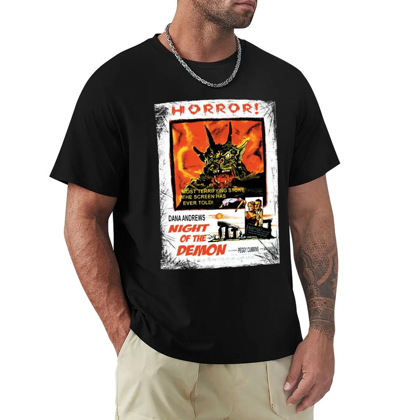 

Special Present Night Of The Demon Gift Movie Fans T-Shirt Basic Simple Design Short Sleeve Shirt