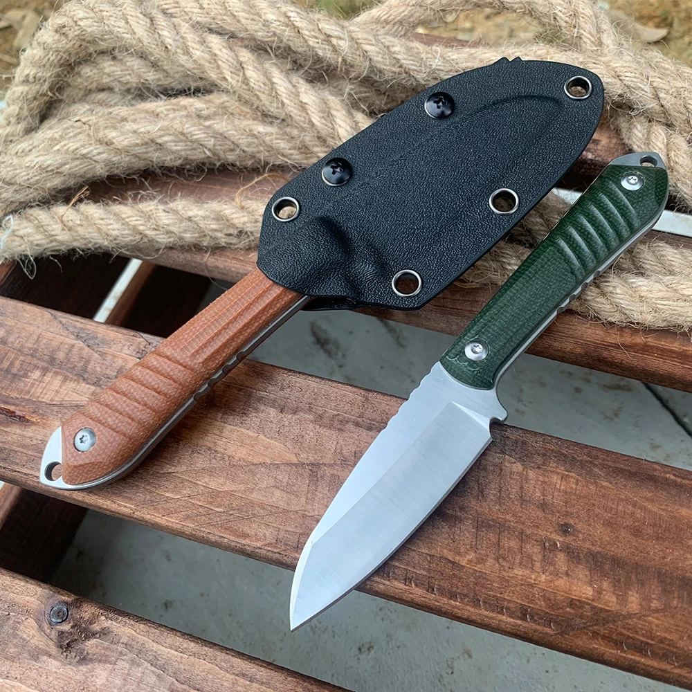 Professional Hunting Knife 14c28n Steel Fixed Blade Knives Outdoor Camping Tactical Survival Small Straight Knife with K sheath