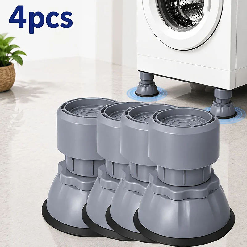 4 Pcs Lifting Feet Washing Machine Anti Vibration adjust Pads height Furniture Leg Pads Universal Dampers Fixed Base
