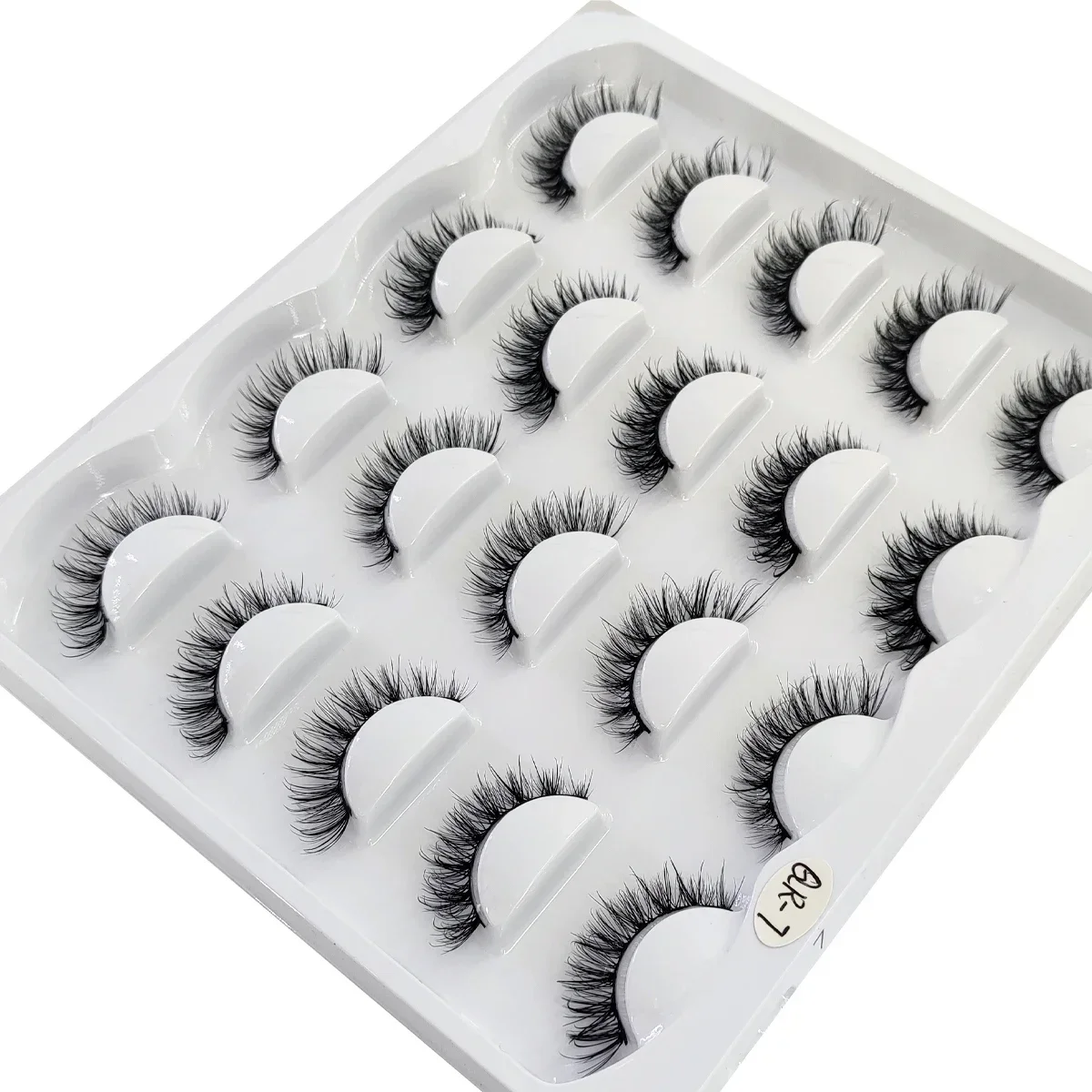 HBZGTLAD 10 double eyelash makeup soft and fluffy 3D artificial mink false eyelashes thick hand rolled mink false eyeliner false