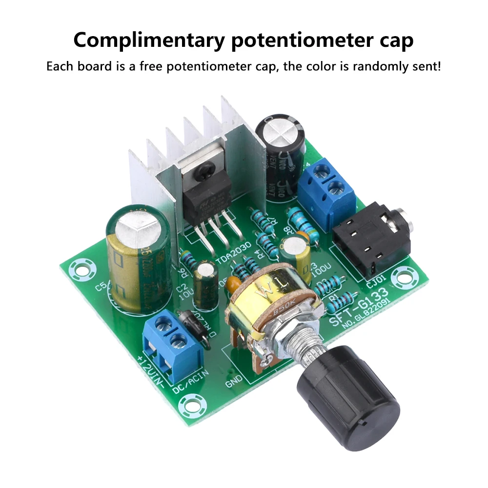 Diymore-placa amplificadora de potencia TDA2030A, mono de alta fidelidad, amplio voltaje, 12V, potencia única, módulo de Audio Digital de 15W