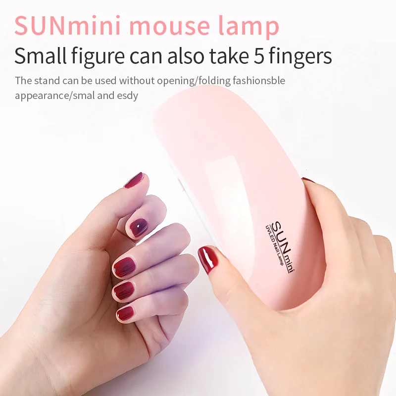 Mini Nail Lamp UV Light LED Gel Polish Cured Pink White Nail Dryer Machine Portable USB UV Home Nails Dry Tool Lamp Gel Varnish