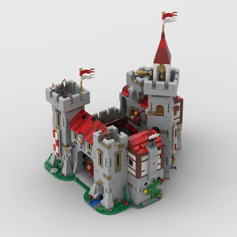 Décennie s de construction MOC pour enfants, château de rivière, chevaliers royaux, rétro médiéval, idées de vue sur la rue, jouet de bricolage, cadeau d'anniversaire, nouveau, 2580 pièces