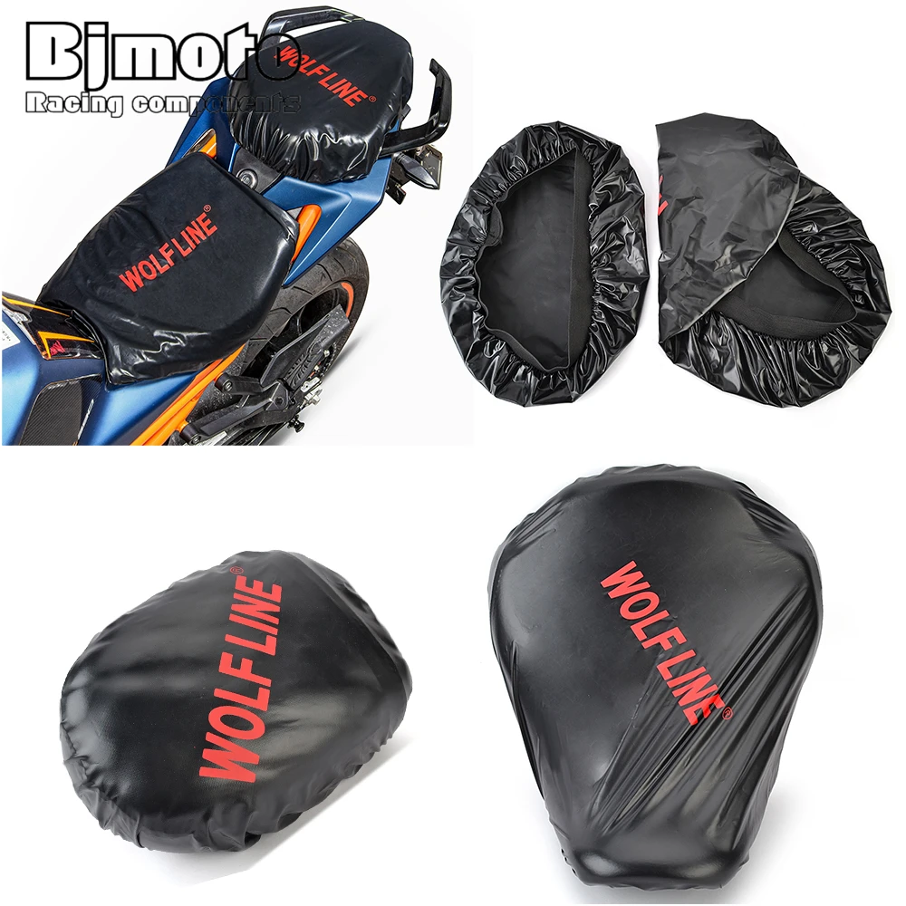 Universal Soft Seat Cover Passenger driver Waterproof motorbike Seat Cover For Harley XL883 XL 1200 Dyna Softail cafe racer