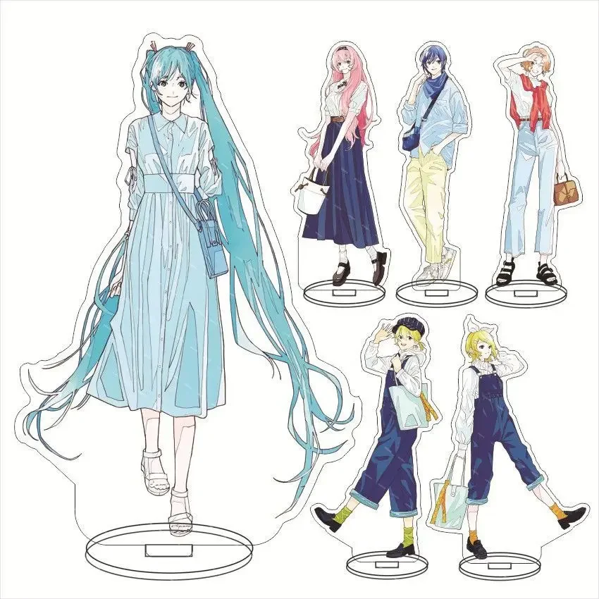 Virtual Idol Acrylic Stand Figure Hatsune Miku Megurine Luka Anime Peripheral Cute Originality Humanoid Sign Desktop Ornament