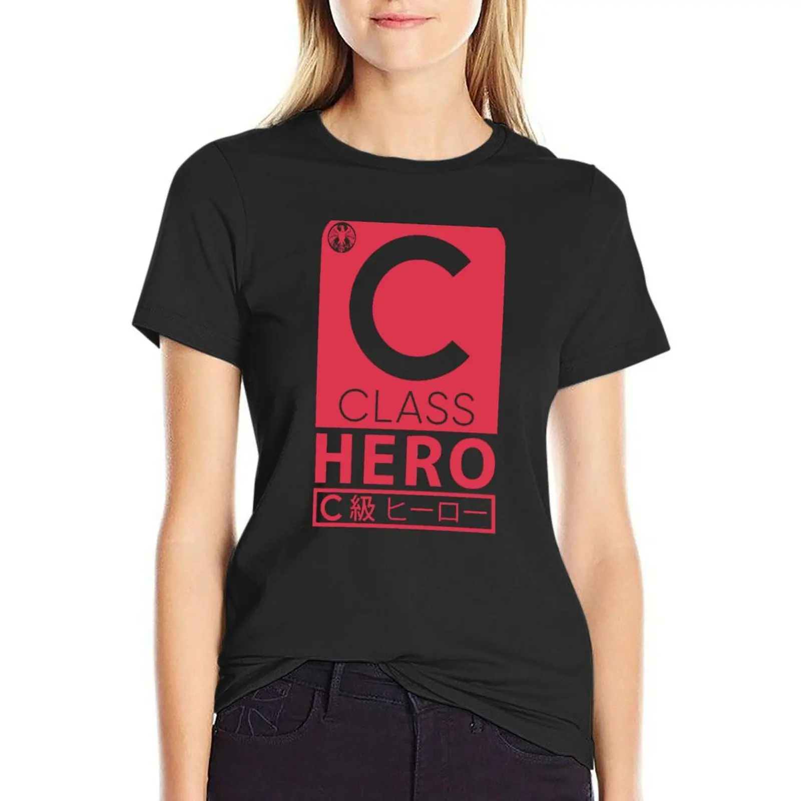 C Class Hero Faction of Hero Association Kawaii Pink T-Shirt summer tops customs design your own plain cat shirts for Women