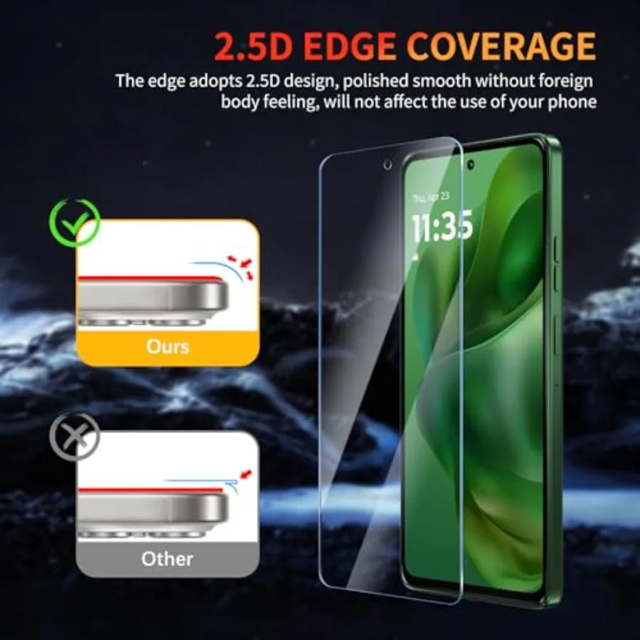 Confezione da 3 pellicole protettive per schermo per Motorola Moto G Power 2025 Pellicola in vetro temperato da 6,8 pollici antigraffio 9H Hardn HD Custodia trasparente Friendl